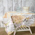 Stof - nappe enduite guiberon moutarde 150 x 200 cm