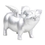 Tirelire cochon avec ailes en rsine 14 x 25 x 15 cm
