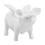 Tirelire cochon avec ailes en r�sine 14 x 25 x 15 cm