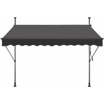 Store de balcon r�tractable - 350 x 120 cm, avec manivelle, sans per�age, hauteur r�glable, protection ...