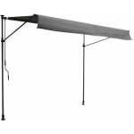 Happy garden - store banne pour balcon chene 3  1, 2m - toile anthracite et structure grise