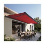 Ombrazur - store banne coffre intgral protect 2 led gris anthracite 4, 05x3, 50m motoris  tlcommande ...