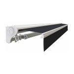 Sunny inch  - store banne demi coffre motoris et manuel pour terrasse - gris anthracite - longueur ...