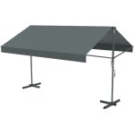 Store banne double pente manuel 2. 95 x 3 m gris iseo