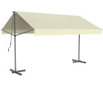 Store banne double pente manuel 4 x 1, 5 - 1, 5 m beige hydrofuge iseo