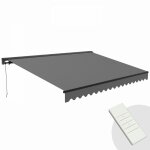 Oviala ? store banne �lectrique 4x3m ? toile polyester 280 g / m� anti - uv ? enrouleur motoris� avec ...