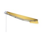 Store banne inclinaison fixe beige et ocre itaca 250x200 cm