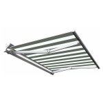 Sunny inch  - store banne manuel demi coffre pour terrasse - blanc gris - longueur 2. 5 m et largeur ...