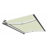 Sunny inch  - store banne manuel demi coffre pour terrasse - cru - longueur 2. 5 m et largeur 2 m