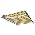 Sunny inch  - store banne manuel demi coffre pour terrasse - gris jaune - longueur 2. 5 m et largeur ...