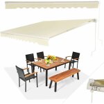 Store banne rtractable manuel en alu avec manivelle, auvent en polyester avec angle rglable 5 - 35 ...