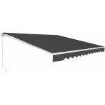 Store banne rtractable manuel en alu avec manivelle, auvent en polyester avec angle rglable 5 - 35 ...