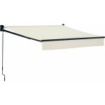 Happy garden - store banne saule 2, 5 � 2m - toile beige et structure grise