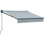 Happy garden - store banne saule 2, 5 � 2m - toile grise et structure grise