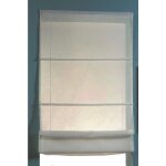 Store bateau en tamine blanc blanc 45x180 cm