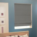 Store bateau tamisant uni - gris - l45 x h175cm