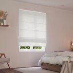 Madecostore - store bateau tamisant uni luxe - blanc - l80 x h220cm