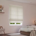 Store bateau tamisant uni luxe - lin - l160 x h180cm