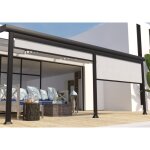 Couleurs du monde - store brise soleil frontal 3m pour tonnelle edena