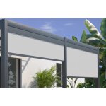 Couleurs du monde - store brise - vue frontal 3m pour pergola bioclimatique