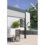 Couleurs du monde - store brise - vue lateral 3m pour pergola bioclimatique adossee