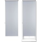 Relaxdays - store enrouleur, lot de 2, thermique, cha�nette lat�rale, fixation sans per�age, 60 x 160, ...