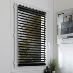 Madecostore - store enrouleur jour nuit duo voile sans percer - noir - l91 x h150cm Madecostore - store enrouleur jour nuit duo voile sans percer - noir - l91 x h150cm