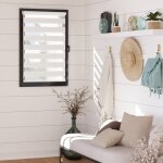 Madecostore - store enrouleur jour nuit pr�t - � - poser sans percer h250cm - blanc - l55 x h250cm