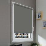 Store enrouleur occultant sans percer - gris clair - l41 x h190cm