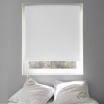 Store enrouleur occultant uni h250cm - blanc - l64 x h250cm