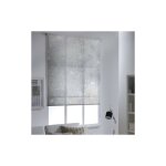 Madecostore - store enrouleur tamisant motifs fleurs - gris clair - l49 x h190cm
