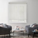 Madecostore - store enrouleur tamisant uni h190cm - calcaire - l154 x h190cm