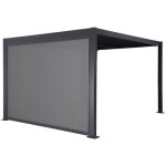 Sweeek ? store lat�ral 3m pour pergola bioclimatique ? aluminium ? toile textil�ne r�sistante aux uv ...