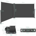 Liferun - store lat�ral, auvent lat�ral extensible, paravent exterieur retractable, brise vue, coupe ...