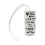 Condensateur, 3, 5 uf,  connecteurs, pour moteur volet roulant bubendorff, 450v