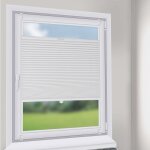 Store pliss� sans per�age 25x100cm, blanc