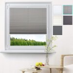 Woltu - store pliss� sans per�age, pour fen�tre ou porte, 60x130cm gris, vh5532gr