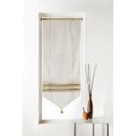 Linder - store en pointe avec cordon - 73x165cm - blanc
