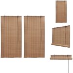 Stores roulants en bambou 2 pcs marron 120x220 cm - stores v�nitiens - stores en bois - d�coration int�rieure ...
