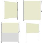 Store roulant d'extrieur 200 x 270 cm crme - store extrieur - stores verticaux - intimit jardin - ...