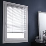 Madecostore - store v�nitien aluminium 25mm sans percer - gris - l87 x h150cm