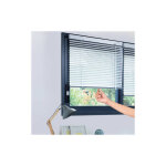 Madecostore - store v�nitien aluminium automatique 25mm sans percer - gris - l62 x h160cm