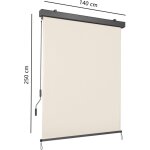 Store vertical balcon, roulant ext�rieur, enrouleur occultant, pare - soleil, protection du vent - (250x140cm, ...