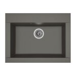 Stradour evier cuisine a encastrer 1 bac sans egouttoir hexo - resine - 66 x 50 cm - gris beton Stradour evier cuisine a encastrer 1 bac sans egouttoir hexo - resine - 66 x 50 cm - gris beton