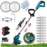 Strimmers sans fil, batterie �lectrique sans fil coupe d'herbe 18v cutter d'arbre � �tage strimage avec ...