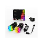 Strings ? guirlande lumineuse � led contr�l�e par application avec 400 led rvb. 32 m�tres. fil noir. ...