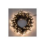 Chaine chaine 20 mt se'rie 500 lumie'res de noel led 5 mm reflex blanc chaud avec 8 jeux lumineux et ...