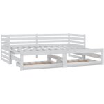 Les tendances - structure en bois sommeil 90x200 cm avec 2 tiroirs en diffrentes couleurs couleur : ...