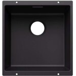 Blanco - subline 400 - �vier en silgranit, 46x43 cm, noir 527786