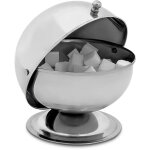 Sucrier boule rond sweety avec couvercle boule  sucre bistro refermable 14 x 13 x 13 cm, argent - relaxdays ...